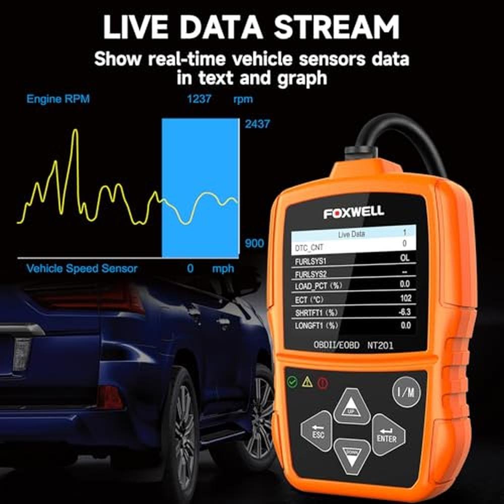 FOXWELL NT201 OBD2 Scanner: Premium Car Diagnostic Tool – Packaging