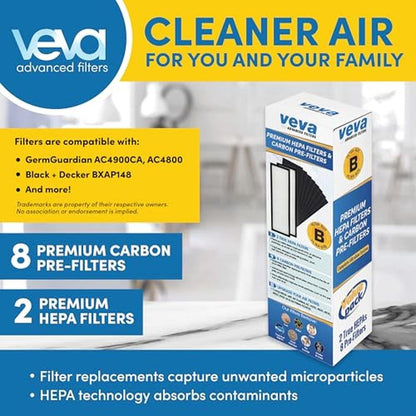 HEPA Filters: Veva HEPA Filter B Replacement Compatible – Side View
