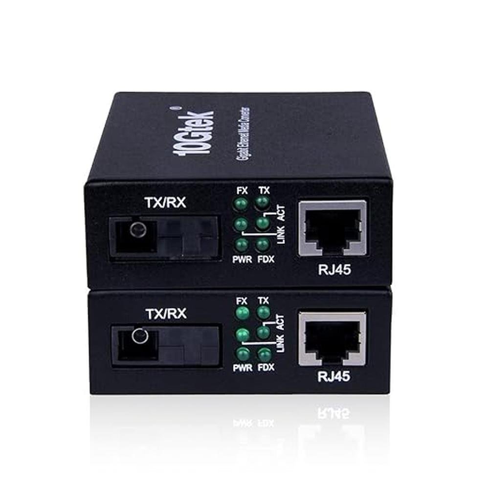 ipolex A Pair of Gigabit Ethernet Single-Mode SC Fiber Bidi – Front View
