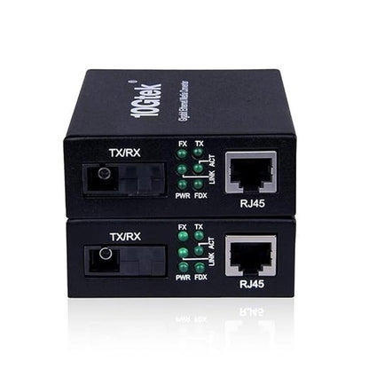 ipolex A Pair of Gigabit Ethernet Single-Mode SC Fiber Bidi – Front View