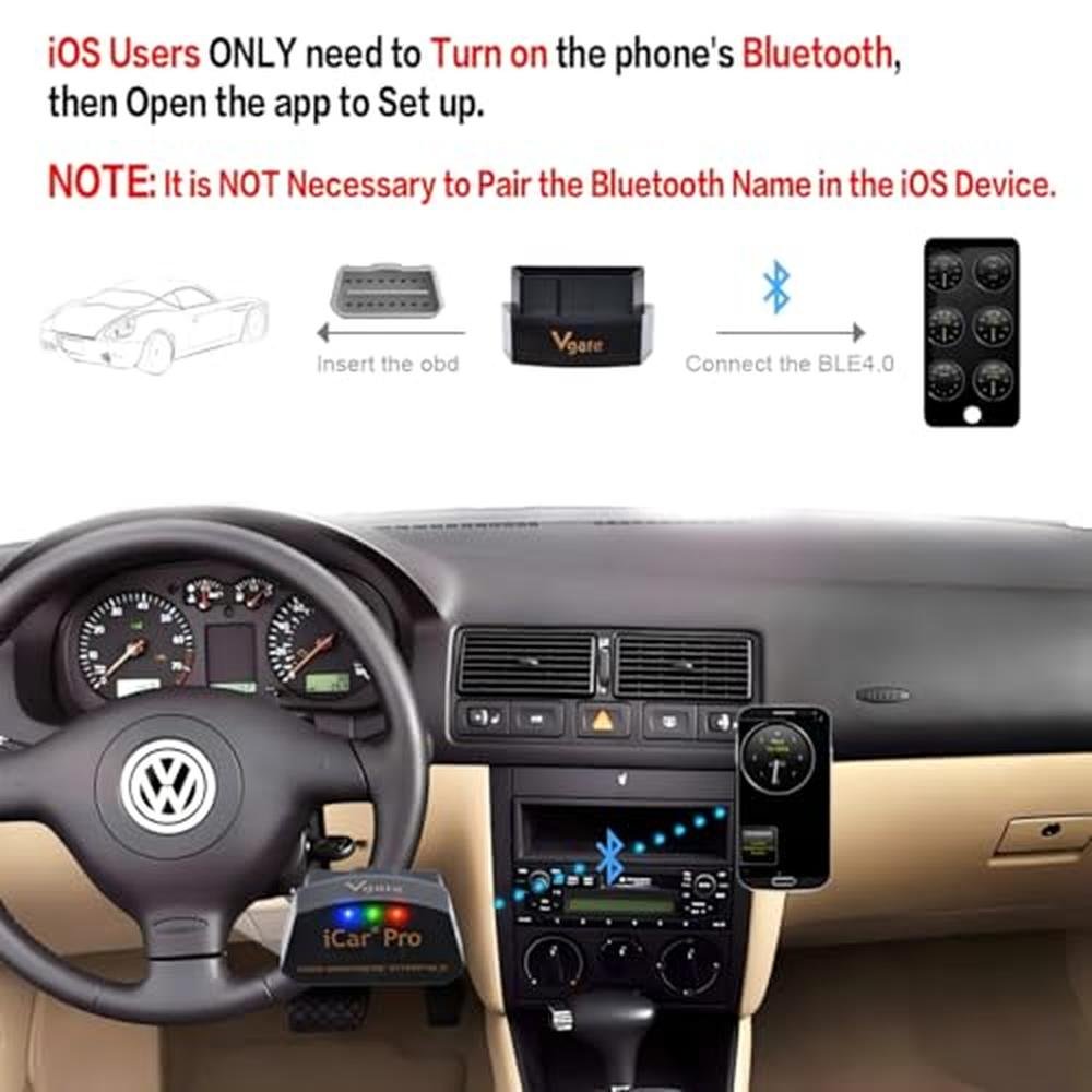 Vgate iCar Pro Bluetooth 4.0 (BLE) OBD2 Fault Code Reader – In Use