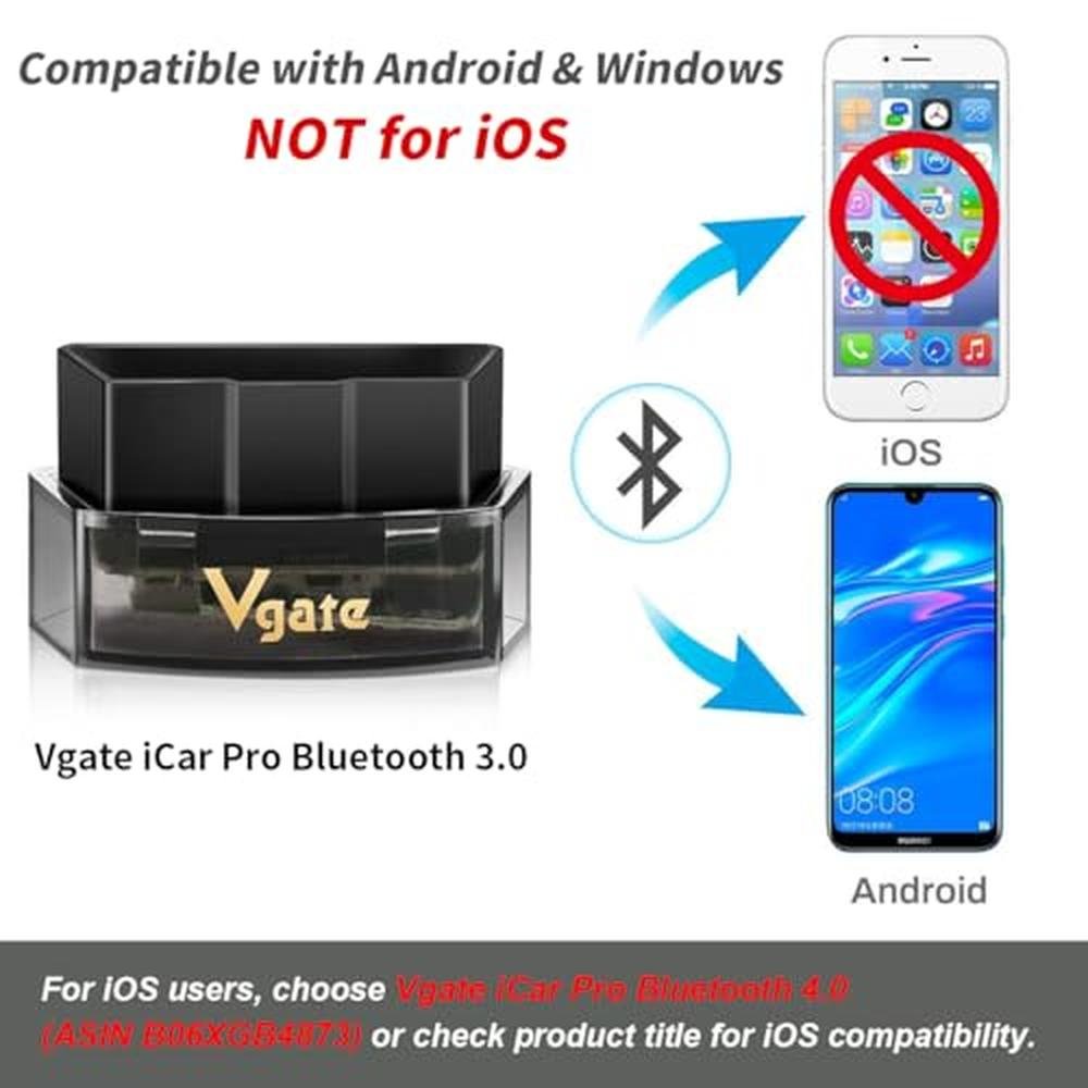 Vgate iCar Pro Bluetooth 3.0 OBD2 Scanner – Side View