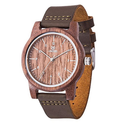 Wood Watch: MUJUZE Wooden Watch for Men 40mm Unisex Natural – Front View