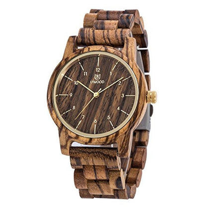 Wood Watches for Men: MUJUZE Handmade Minimalist Wooden – Front View