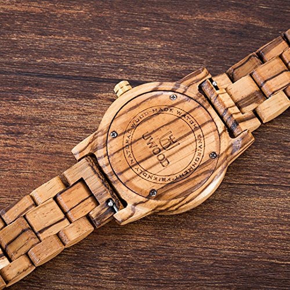 Wood Watches for Men: MUJUZE Handmade Minimalist Wooden – Close-up Detail