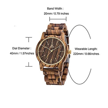 Wood Watches for Men: MUJUZE Handmade Minimalist Wooden – Packaging