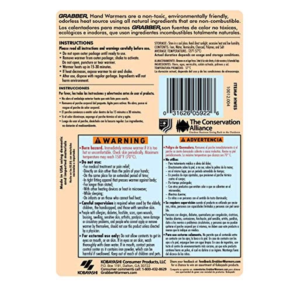 Warmers Grabber: Grabber Hand Warmers Long Lasting Natural – In Use