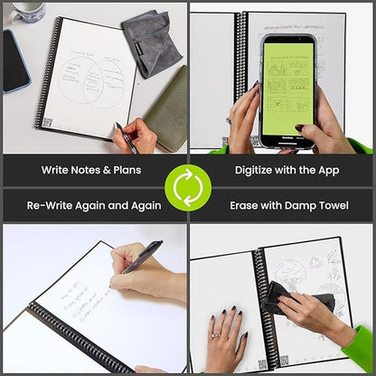 Rocketbook Core: Rocketbook Reusable Spiral Notebook – Side View