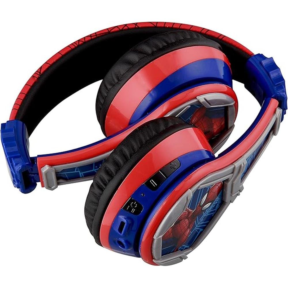 eKids Spiderman Wireless Bluetooth Portable Headphones with – Close-up Detail