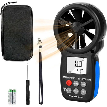 Wind HoldPeak: HoldPeak 866B WM Handheld Anemometer – Front View