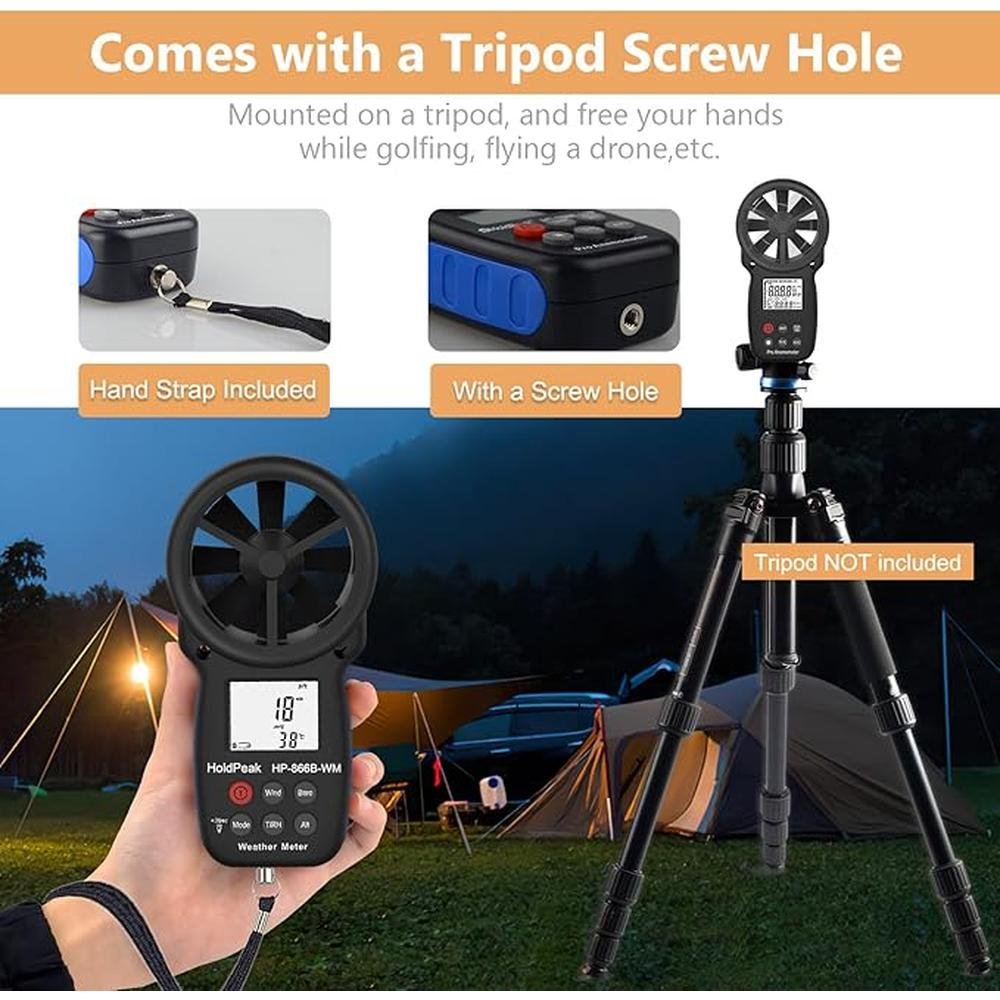 Wind HoldPeak: HoldPeak 866B WM Handheld Anemometer – Close-up Detail