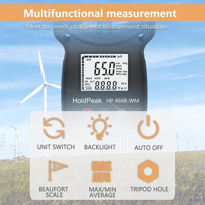Wind HoldPeak: HoldPeak 866B WM Handheld Anemometer – Packaging