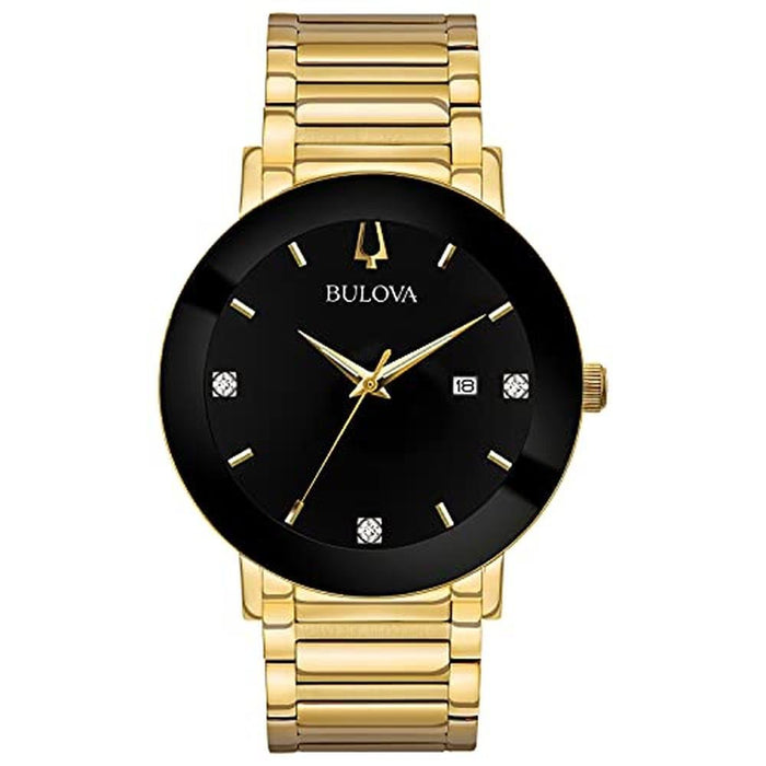 Bulova Men: Bulova Modern Gold Tone Stainless Steel 3-Hand – Front View