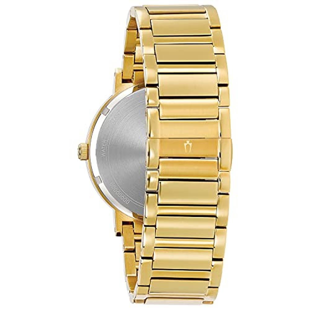 Bulova Men: Bulova Modern Gold Tone Stainless Steel 3-Hand – Side View