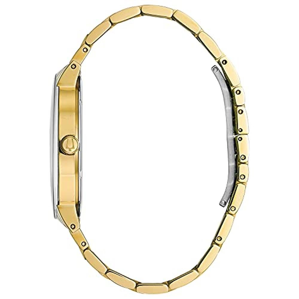 Bulova Men: Bulova Modern Gold Tone Stainless Steel 3-Hand – Close-up Detail