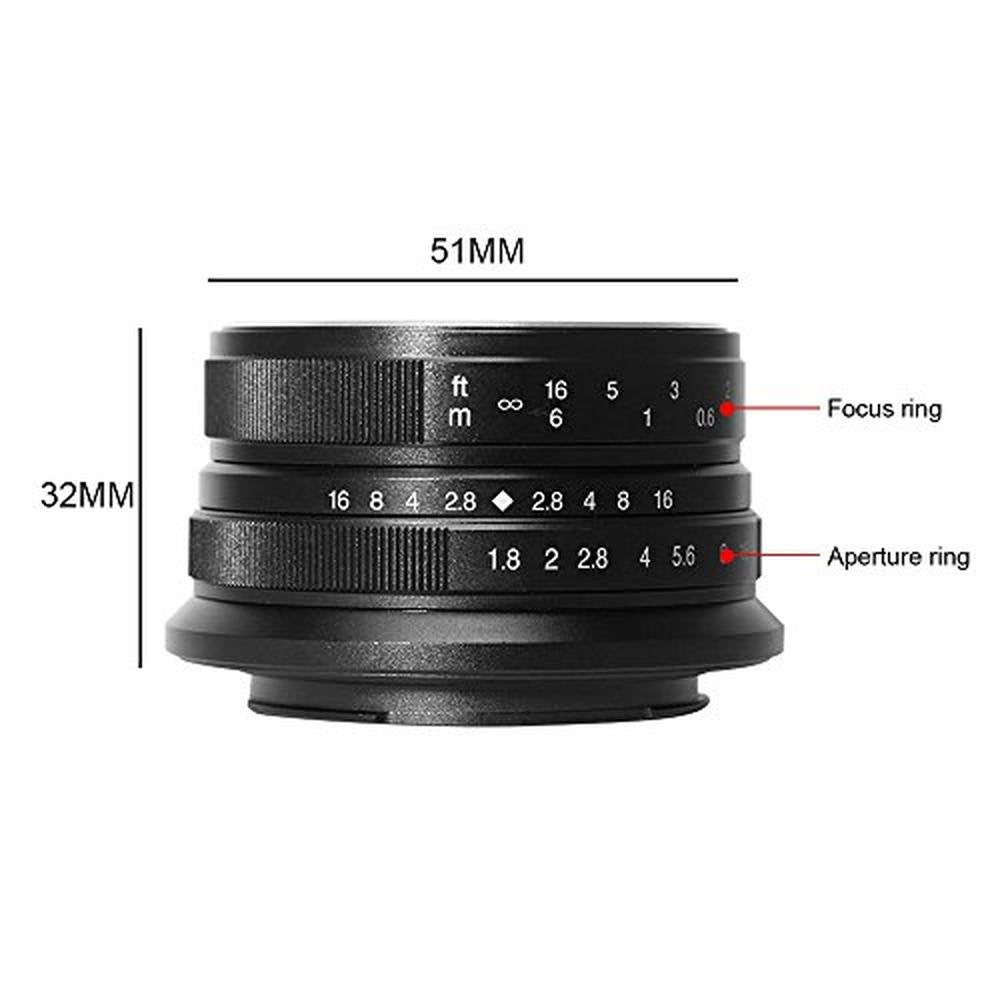7artisans 25mm: 7artisans 25mm F1.8 Manual Focus Prime – Side View