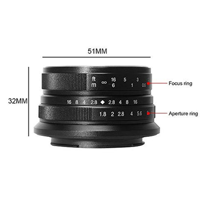 7artisans 25mm: 7artisans 25mm F1.8 Manual Focus Prime – Side View
