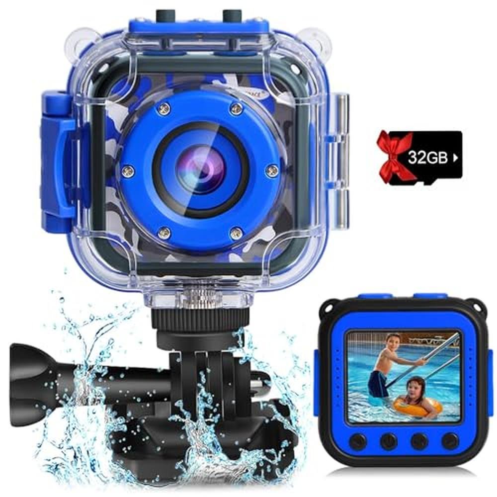 Premium Waterproof Kids Camera with Projector and Printer – Front View