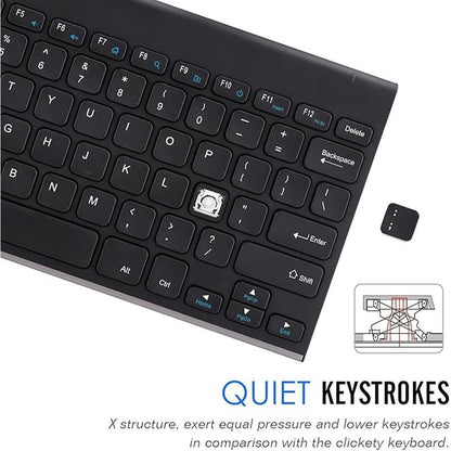 Arteck Keyboard: Arteck 2.4G Wireless Keyboard Stainless – In Use