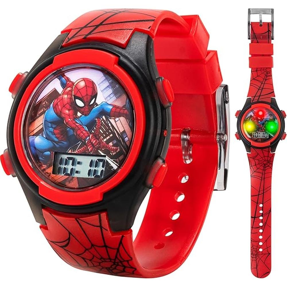 Spider Man: Marvel Kids Digital Watch Interactive Features – Front View