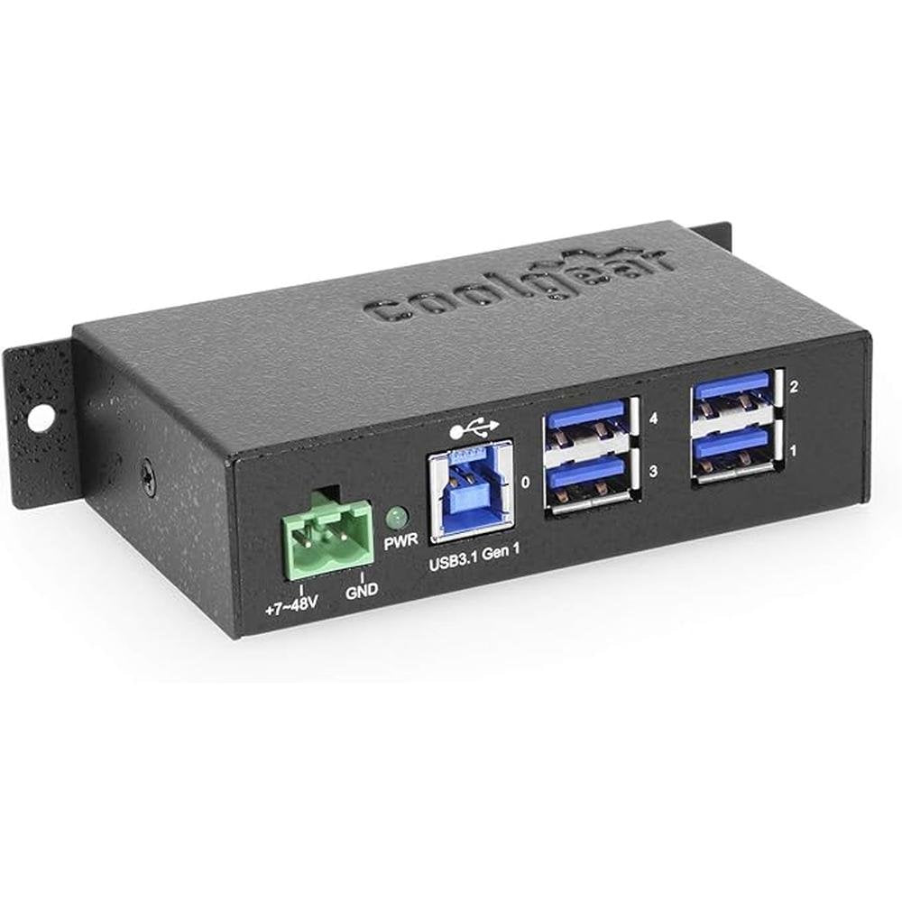 4 Port USB 3.2 Gen 1 Powered Hub w/ESD Surge Protection – Front View