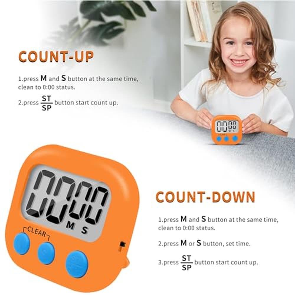 High-End Small Digital Kitchen Timers – Close-up Detail