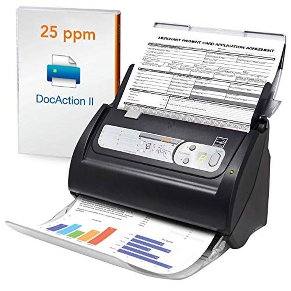 Document Scanner: Plustek PS186 50-Page Auto Feeder – Front View