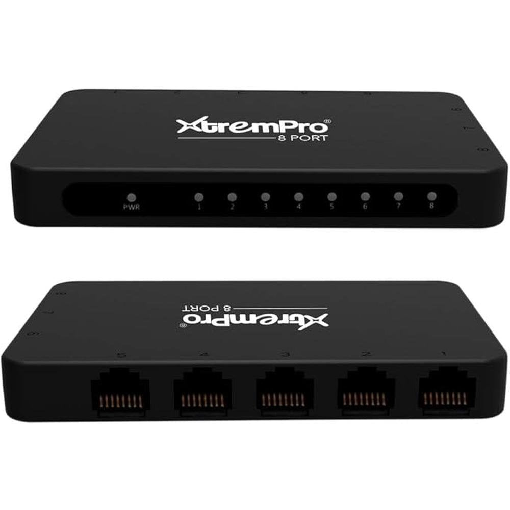 8-Port USB Powered 10/100Mbps Ethernet RJ45 Network Switch – Front View
