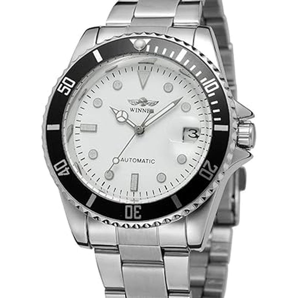 Mastop Watches: Mastop Men Automatic Mechanical Full Steel – Side View