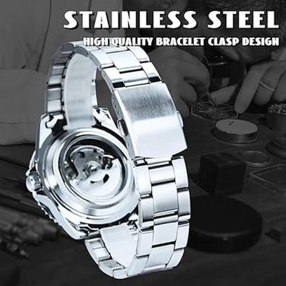 Mastop Watches: Mastop Men Automatic Mechanical Full Steel – Close-up Detail