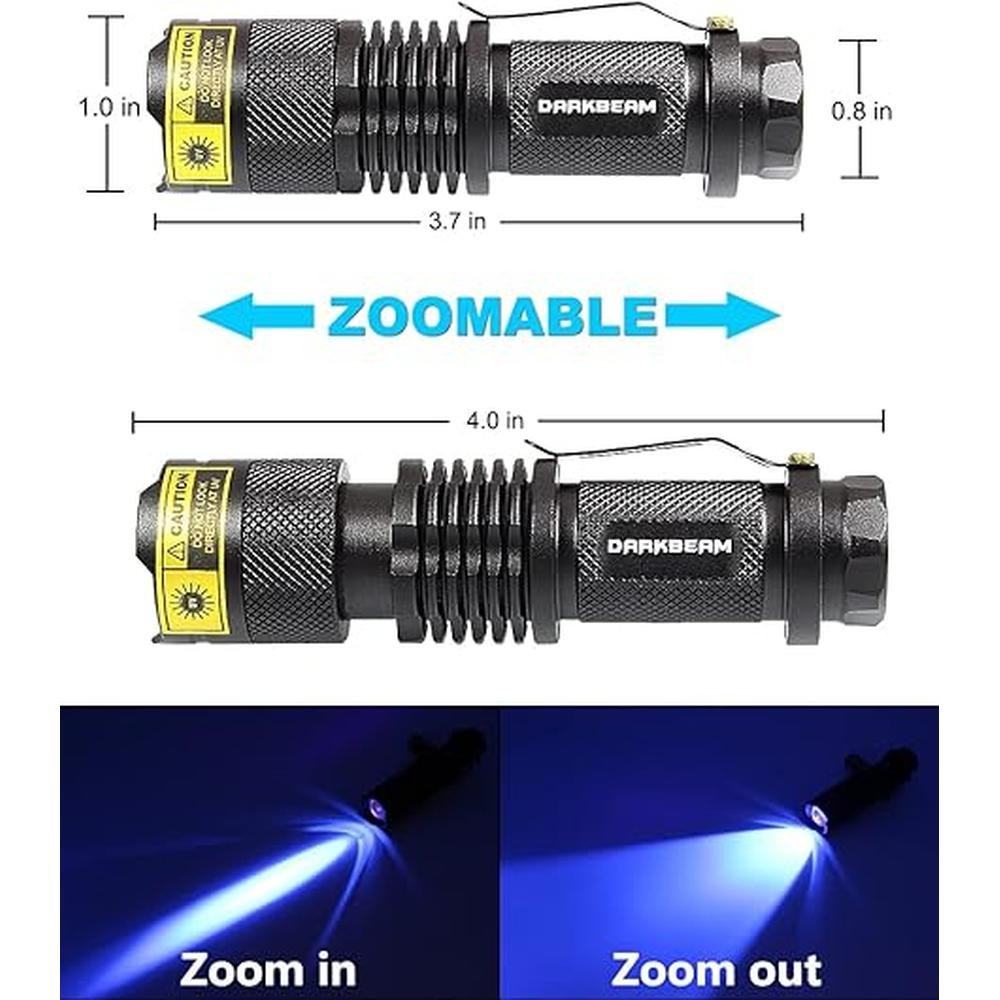 Darkbeam 365nm UV Flashlight: DARKBEAM UV 365nm Light – Close-up Detail