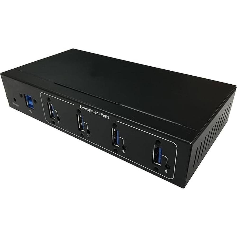 4-Port USB 3.0 Mountable Industrial Hub with Screw Locked – In Use