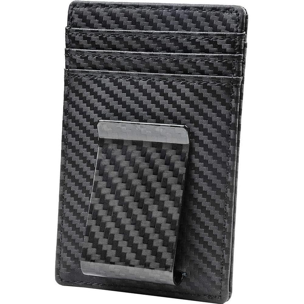 Clip Travelambo: Travelambo Money Clip for Men Carbon Fiber – Front View
