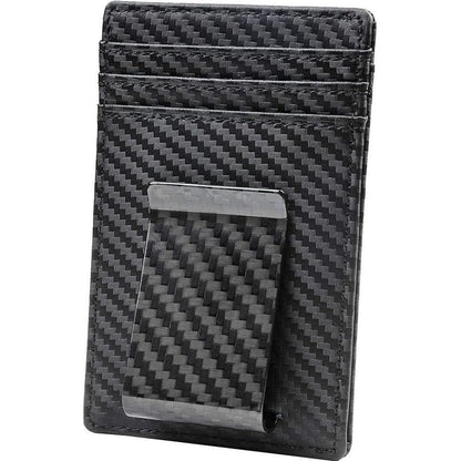 Clip Travelambo: Travelambo Money Clip for Men Carbon Fiber – Front View