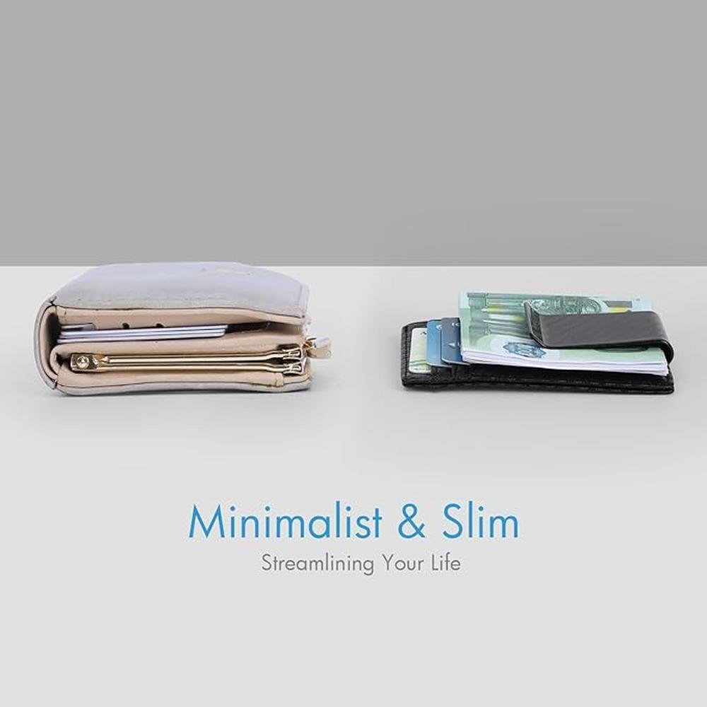 Clip Travelambo: Travelambo Money Clip for Men Carbon Fiber – In Use