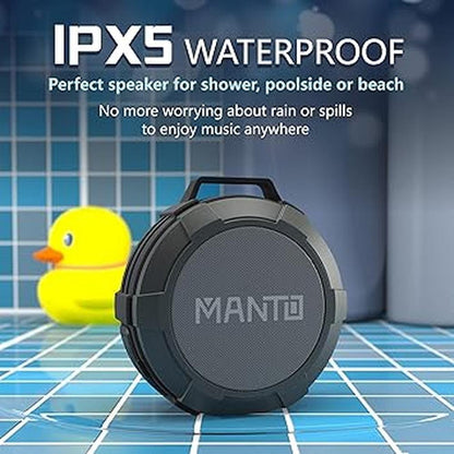 Speaker Best: MANTO Cuckoo Portable Bluetooth Speaker IPX5 – Side View
