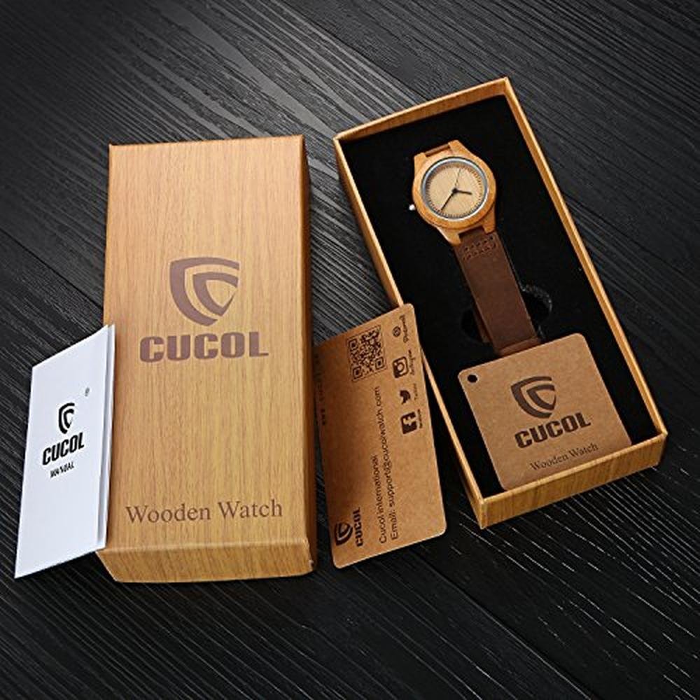 CUCOL Womens Wooden Bamboo Watches – Side View