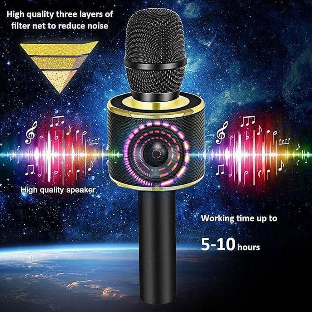 Bonaok Wireless Bluetooth Karaoke Microphone – Side View