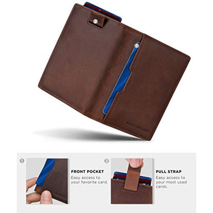 SERMAN BRANDS: Wallets for Men Slim Mens leather RFID – Packaging