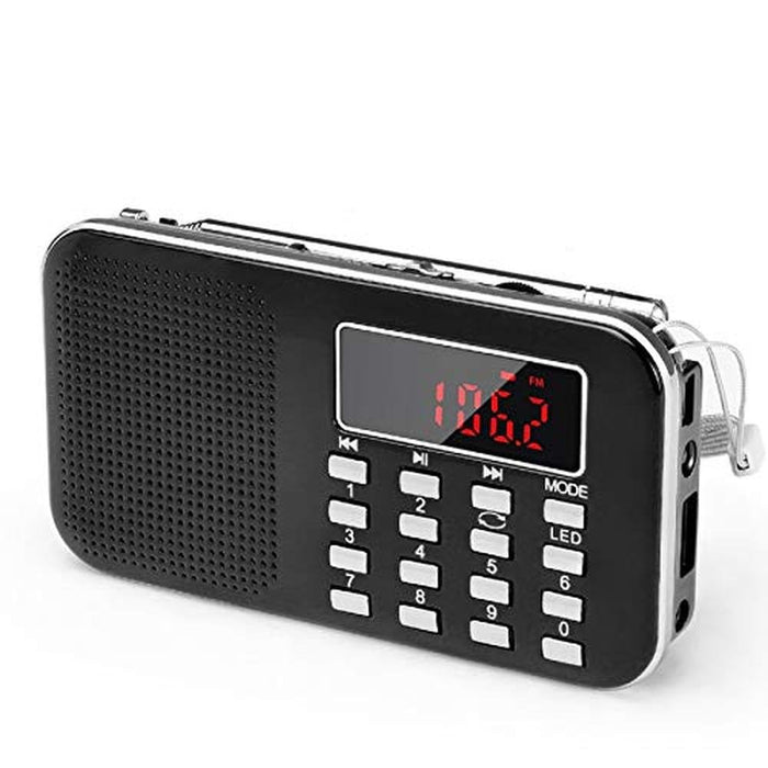 Radio Prunus: PRUNUS Mini Portable Radio AM FM Pocket Radio – Front View