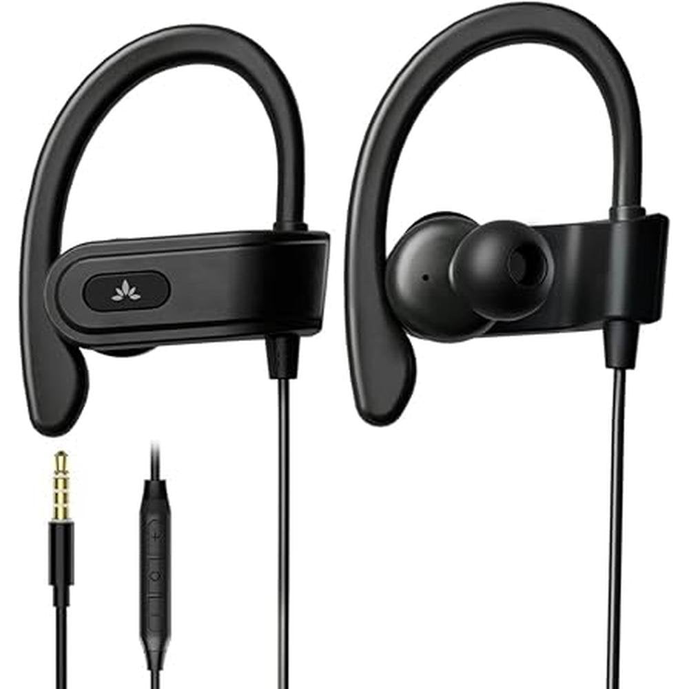 5mm Aux Earbuds: Avantree E171 High-End Wired Earbuds with – Front View