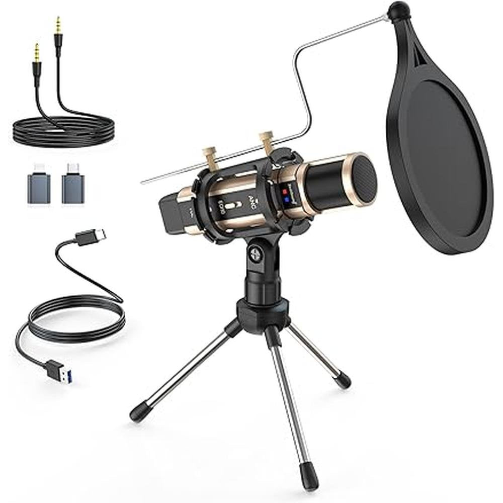 Microphone Recording: ZealSound Studio Condenser Broadcast – Front View