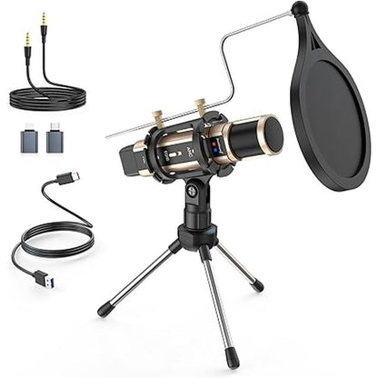 Microphone Recording: ZealSound Studio Condenser Broadcast – Front View