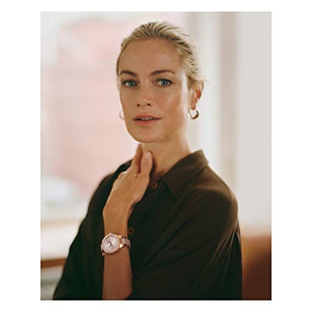 Anne Klein Women's AK-3214LPRG Rose Gold Tone and Light – Side View