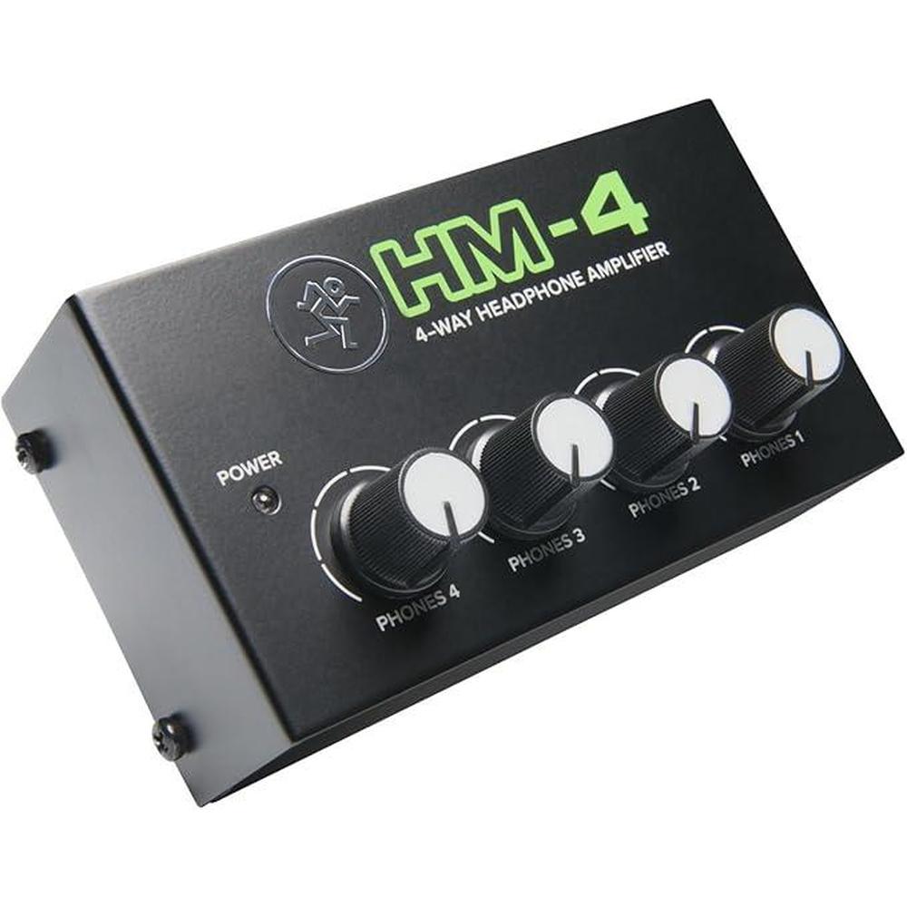 Mackie Headphone: Mackie HM-4 4-Way Headphone Amplifier – Front View