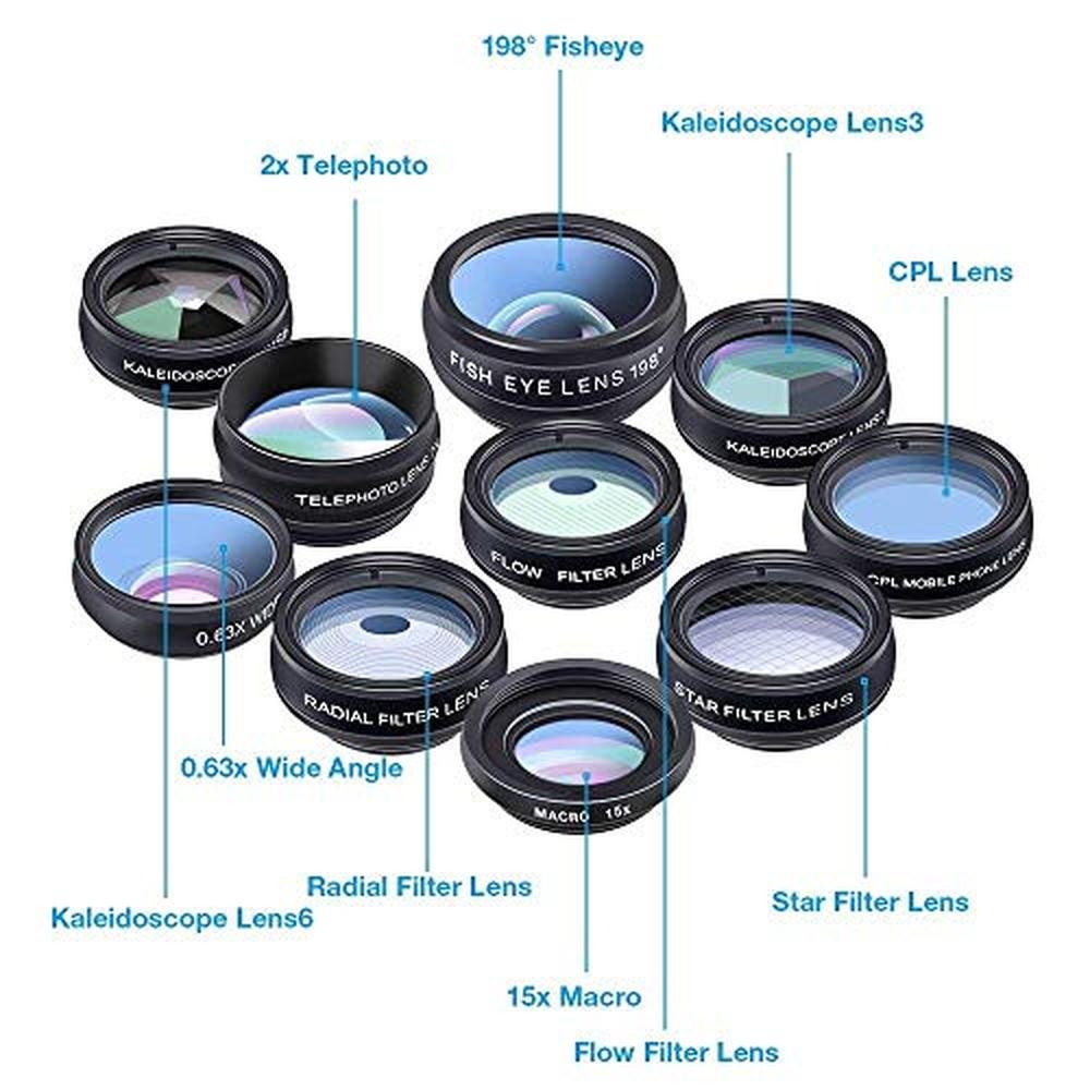 Lens Apexel: Apexel 10-in-1 Lens Kit – Side View