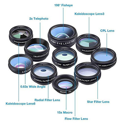 Lens Apexel: Apexel 10-in-1 Lens Kit – Side View