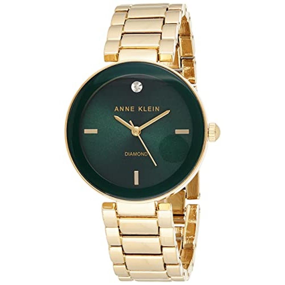 Anne Klein Women's Genuine Diamond Dial Bracelet Watch – Front View