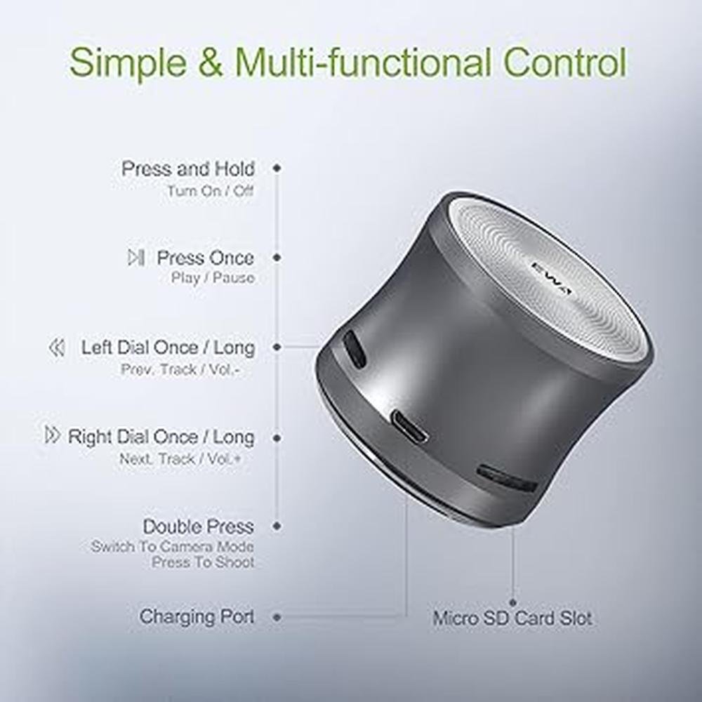 Speaker Bass: EWA A109mini Bluetooth Speaker Enhanced – Close-up Detail
