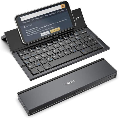 Keyboard Portable: Geyes Foldable Bluetooth Keyboard – Front View